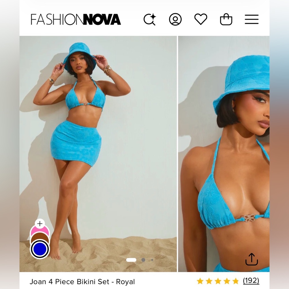 Fashion Nova Royal Blue Bikini Set